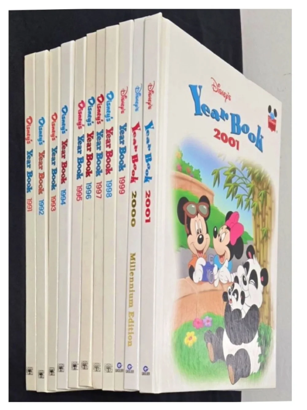 11 Vintage 90s Disneys Year Book Kids Hard Cover Set VTG